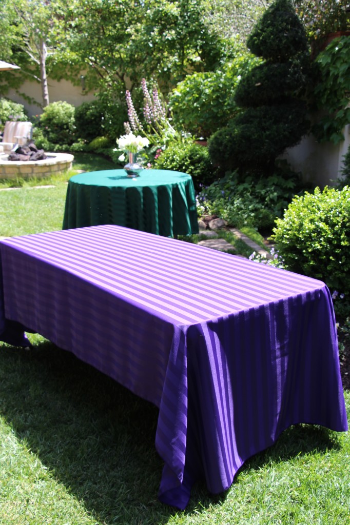 Poly Stripe Table Linen Rentals