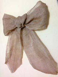 burlap bow for Easter wreath