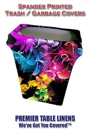 Stretch Spandex Printed Trash Can Cover