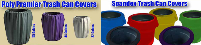 stretch spandex trash garbage can covers