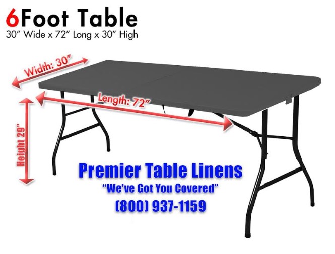 Promotional Table Cover, What Size Linen Do I Need For A 6 Foot Table