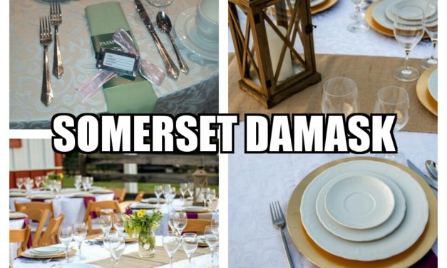 Somerset Damask Table Linens, Fit For a Queen